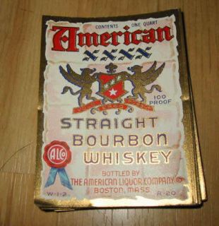 100 Old 1930s AMERICAN XXXX Whiskey LABELS   GRIFFINS