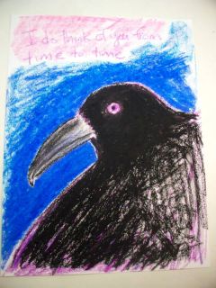 Andy Mass Outsider Art Crow Love Black Bird Pop Folk