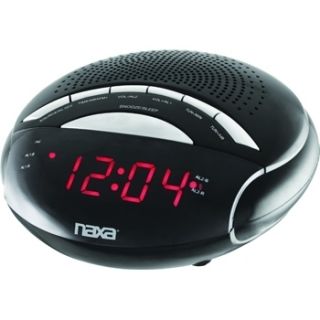 Naxa PLL Digital Alarm Clock with AM/FM Radio & Snooze