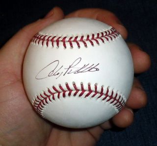Andy Pettite Hand Signed Baseball Rawlings Bud Selig w COA w Cube 