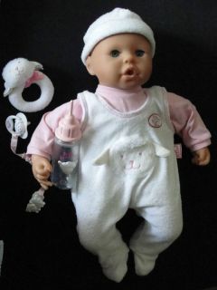 19 Baby Annabell Doll by Zapf Creations 2002 with Pacifier Rattle and 