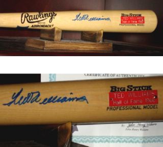 TED WILLIAMS AUTOGRAPHED BAT (RED SOX) W/ PROOF!