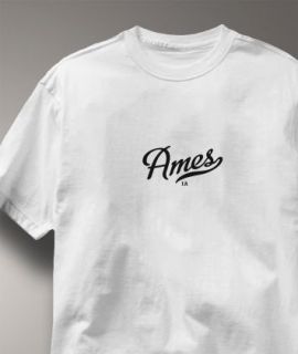 Ames Iowa IA Metro White Hometown Souvenir T Shirt XL