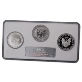 2006 American Eagle 20th Anniversary Silver Coin Set   NGC MS69 PF69 