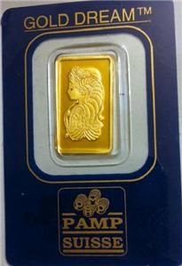 gram Pamp Suisse Gold Bar 2.5 grams .9999 Pure Gold Bullion Bar