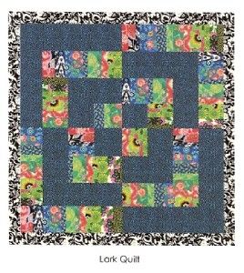 Amy Butler Lark Quilt Kit Includes Fabric for Top Borders Binding 72 5 