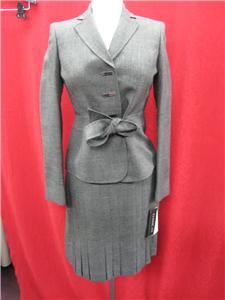 Anne Klein Suit Classic Fit NWT Size8 $280 Church Suit Grey Skirt Suit 