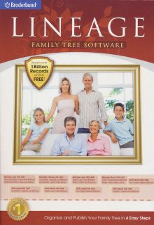 Lineage Family Tree Software Ancestral Quest for Windows XP Vista 7 