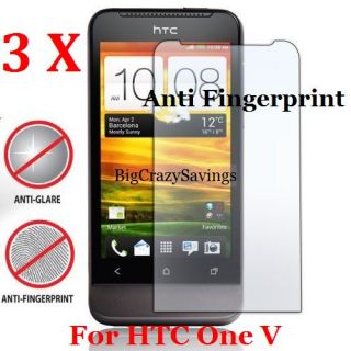 Lot Of 3 Anti Fingerprint Screen Protector For HTC One V Film
