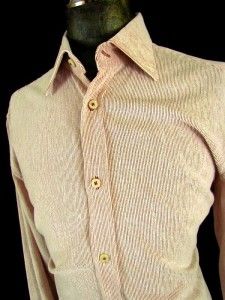 Mens Red Andrea Palombini Casual Dress Shirt Corduroy Italy Button 