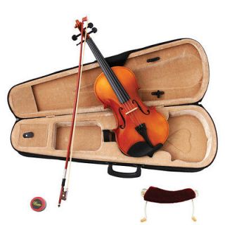 NEW Crescent 4/4 MAPLEWOOD ACOUSTIC Violin+CASE+ROSIN+ Padded Shoulder 