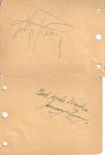 Mickey Rooney / Rosemary DeCamp Autographed 1940s Album Page