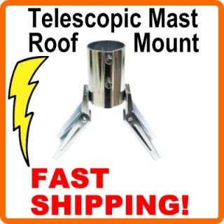 Telescopic Antenna Mast Roof Peak Base Plate Mount