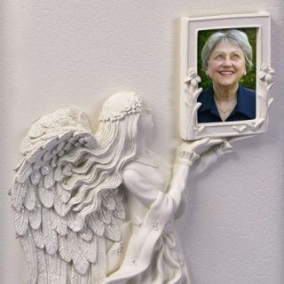 Angels Near Cremation Urn   Stone Picture Frame   