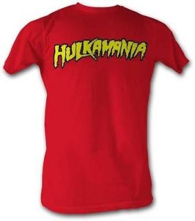 New Licensed Hulk Hogan Hulkamania Red Lightweight Adult Tee T Shirt S 
