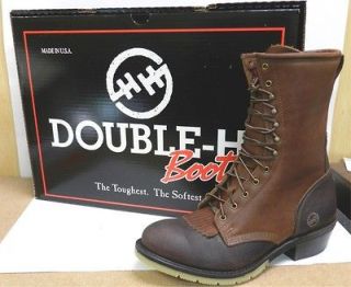 Mens Double H Packer Lacer Cowboy Boots 10 lace size 10.5 D