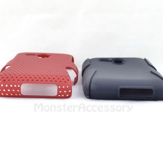 Red Black Apex Hybrid Gel Hard Case Cover for Samsung Galaxy Rush M830 