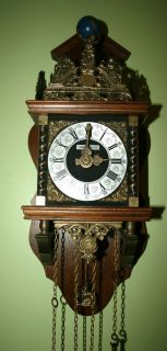    EARLY HOWARD MILLER WALL CLOCK ATLAS CARRYING WORLD ANTIQUE VINTAGE