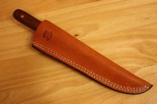 Anza 2011 Fishermans Bait 10 5 Fillet Knife w Leather Sheath Hickory 