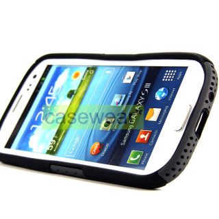 Grey Apex Kickstand Double Layer Hard Case Cover for Samsung Galaxy S3 