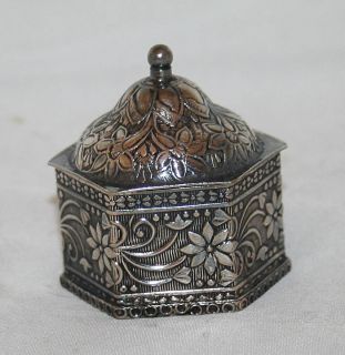 antique silver 800 snuff tobacco box germany 1920c