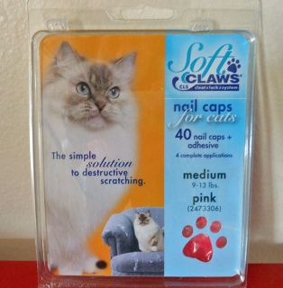 Soft Claws Nail Caps for cats Watch the fun VIDEO Purrfect PINK 
