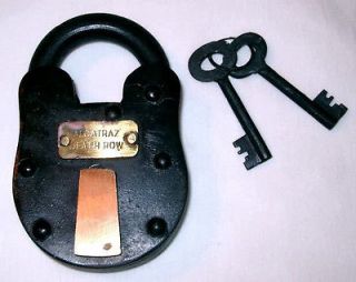 iron lock with skeleton keys marked alcatraz death row time