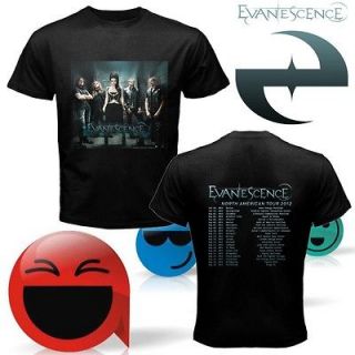 NEW EVANESCENCE NORTH AMERICAN TOUR 2012 TWO SIDE BLACK SHIRT S 2XL 