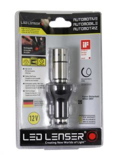 Silver Automotive Rechargeable 12 Lumens Flashlight in Clam LED Lenser 
