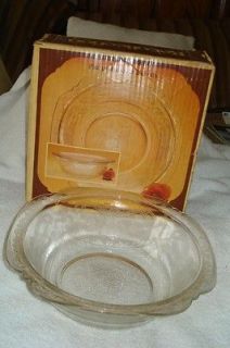 Indiana Recollection Verre Cristal Glass 9 1/2 Serving Vegetable Bowl 