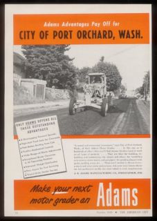 1949 Port Orchard Washington Adams Road Grader Ad