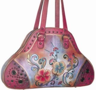 Anuschka 453 HFL Henna Floral Medium Shopper Bag Purse