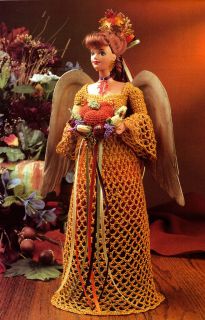 BEAUTIFUL Autumn Harvest Angel/ Doll Outfit/Crochet Pattern 