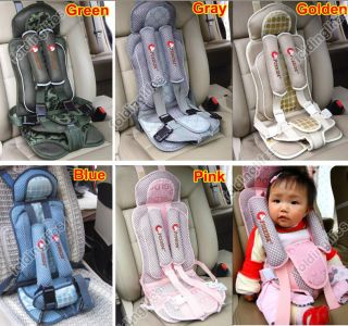 Portable Baby Kids Auto Car Safety Booster Seat Cover Harness Cushion 