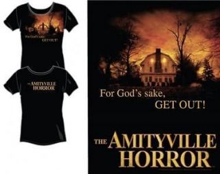 the amityville horror ladies poster t shirt black new time