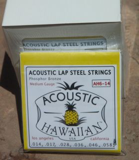 Asher Acoustic Hawaiian Lap Steel Strings Box of 12