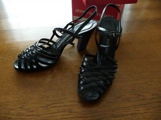 Andrea Pfister black sandals/summer shoes size 7, gorgeous Made in 