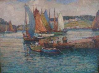 Arthur Beaumont Oil Painting Rockport Harbor