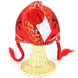 Winter Ski Baby 0 1 Knit Trapper Beanie Lined Hat Red