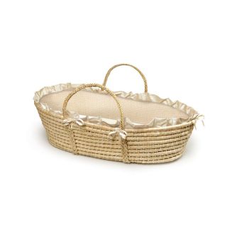 Badger Basket Natural Baby Moses Basket Crib w/ Bedding Nursery Infant 