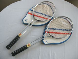 Vintage Set Universal Badminton Racquets 4 5 8 Medium 4 1 2 Lights w 