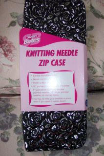 Susan Bates Suede Microfiber Zip 14 Knitting Needle Case