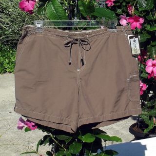 NWT COLUMBIA SADDLE BROWN ARCH CAPE 6 INSEAM SPORT SHORT LARGE L