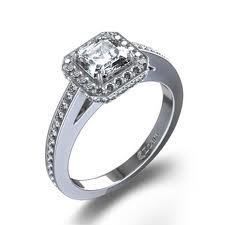00 CT ASSCHER SHAPE DIAMOND WEDDING ENGAGEMENT RING SET BAND