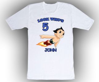 Personalized Astro Boy Birthday T Shirt Gift Add Name