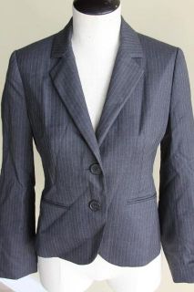 240 JCREW Petite Aubrey Pinstripe Jacket in Super 120s Wool 00
