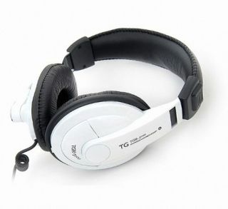   Stereo High Quality Audio Over Ear White Headphones Headset Earphones