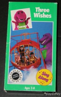 Barney Sing Along Three Wishes VHS