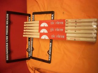 vic firth 2b wood tip drum sticks 6 pairs for drums new 1st quality 
