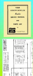 arrow 1955 chicago coin shuffle alley manual schematic from an 